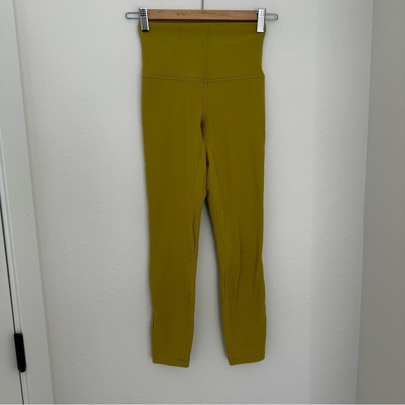 Lululemon Align High Rise Leggings 25” Inseam Yellow Pear Size 2 Women’s - Picture 4 of 10